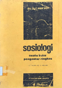 Sosiologi Suatu Buku Pengantar Ringkas