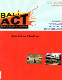 Bali ACT Art in culture & tradition