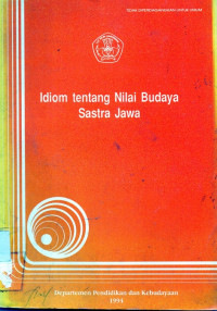 Idiom tentang nilai budaya sastra jawa