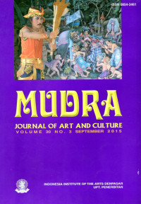 Mudra: Journal of Art and Culture Volume 30 No. 3 September 2015