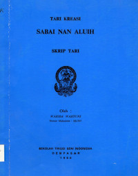 TARI  :  Sabai Nan Aluih