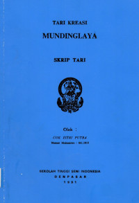 TARI : Tari Kreasi Mundinglaya