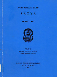 TARI : Tari Kreasi Baru Satya