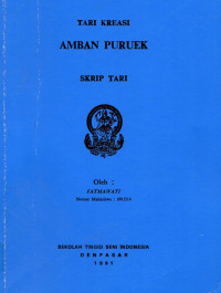 TARI : Tari Kreasi Amban Puruek