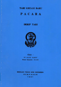 TARI : Tari Kreasi Baru Pacara