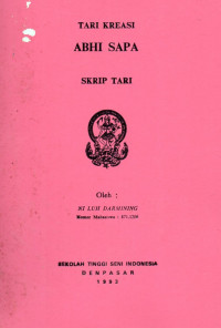 Tari: Tari Kreasi Abhi Sapa