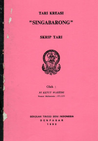 Tari: Tari Kreasi Singabarong