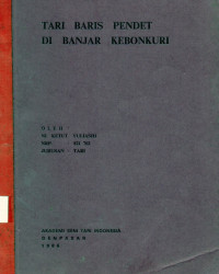 TARI : Tari Baris Pendet Di Banjar Kebonkuri