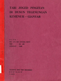 Tari : Joged Pingitan di Dusun Tegenungan Kemenuh Gianyar