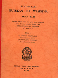 TARI : KUTUKAN  RSI  WASISTHA