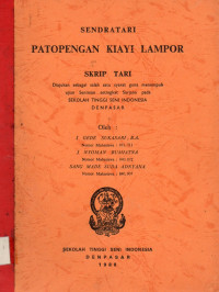 TARI   : PATOPENGAN KIAYI LAMPOR