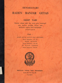 TARI : RADEN  BANJAR  GETAS