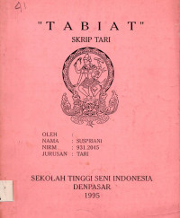 Tari: Tabiat