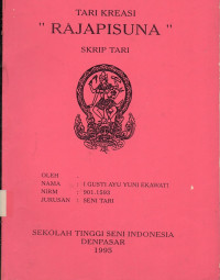 Tari: Tari Kreasi Rajapisuna