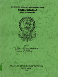 SKAR :  Komposisi Karawitan Kontemporer Sandekala