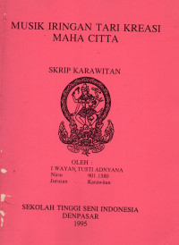 SKAR: Musik Iringan Tari Kreasi Maha Citta