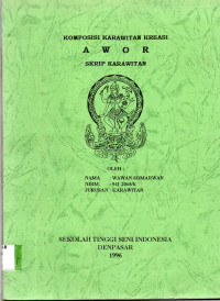 SKAR : Komposisi Karawitan Kreasi Awor