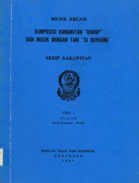 SKAR : Musik Kreasi  Komposisi Karawitan  