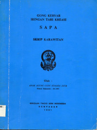 SKAR : Gong Kebyar dengan Iringan Tari Kreasi Sapa