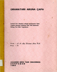 Drama Tari Aruna Capa