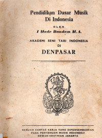 Pendidikan dasar musik di indonesia