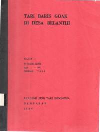 THE : Desain Busana Goak Tradisi Megoak-Goakan Desa Panji dalam Seni Pertunjukan di Singaraja