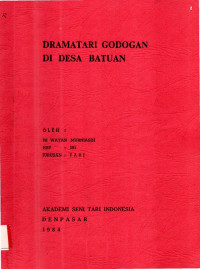 Drama Tari Godogan di Desa Batuan