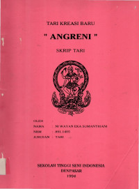 TARI : Tari kreasi baru Angreni