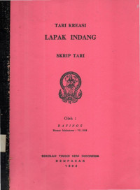 Skrip Tari: Tari Kreasi Lapak Indang