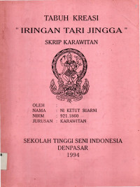 SKAR  :  Tabuh Kreasi  Iringan Tari Jingga