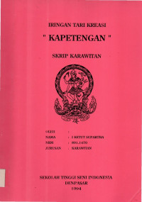 SKAR : Iringan Tari Kreasi Kapetengan