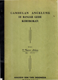 SKAR :  Gambelan Angklung Di Banjar  Gede  Kerobokan