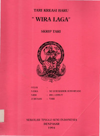 TARI : Tari kreasi baru Wira Laga