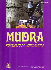 MUDRA : Journal  of art and culture Vol 31 no 3 Sept 2016