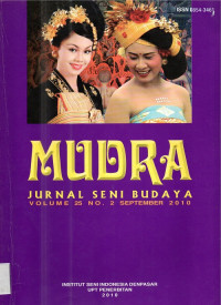 Mudra : Jurnal Seni Budaya Volume 25 No. 2 September 2010