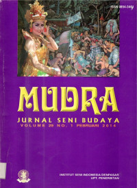 Mudra : jurnal seni budaya volume 29 no.1 Pebruari 2014