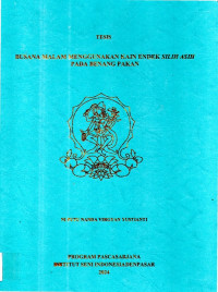 THE : Busana Malam Menggunakan Kain Endek Silih Asih pada Benang Pakan