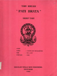 TARI : Tari Kreasi Pati Brata