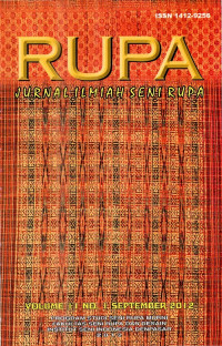 RUPA : Jurnal Ilmiah Seni Rupa Volume 11 No.1 September 2012