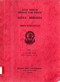 Tari : Dramatari satya