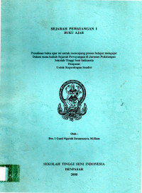 Sejarah pewayangan I buku ajar