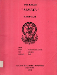 TARI : Tari Kreasi Semaya