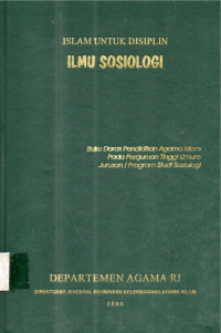 Islam Untuk Disiplin Ilmu Sosiologi