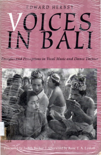 Voices in bali energies and perceptions in vocal music and dance theater