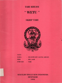 TARI : Tari Kreasi Wetu